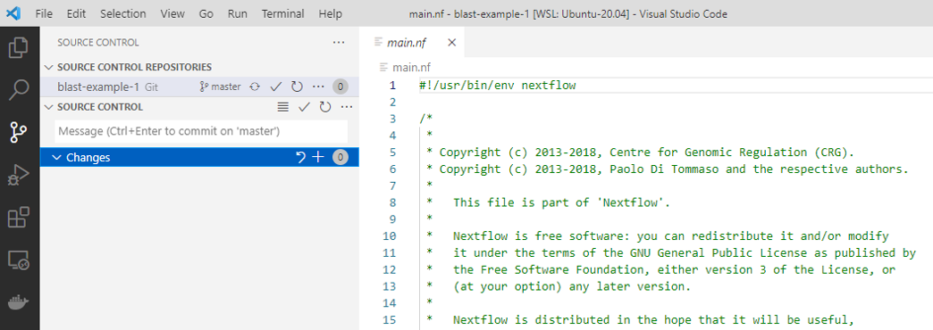 Using Git within VS Code